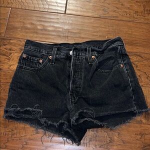 Women's Levis Black Denim Shorts